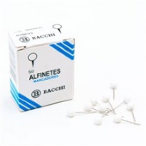 ”ALFINETE P/MAPA BCO BACCHI C/50”