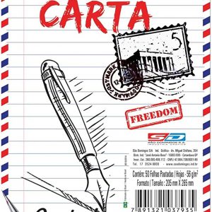 ”BLOCO PARA CARTA BRANCO PAUTADO 205X265 50 FL”