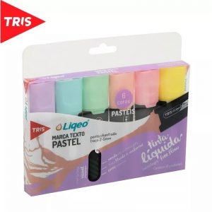 ”KIT MARCA TEXTO PASTEL TRIS C/04 CORES”