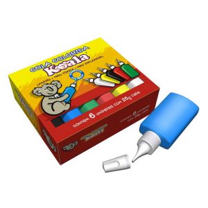 ”COLA COLORIDA C/6CORES 25GR KOALA”